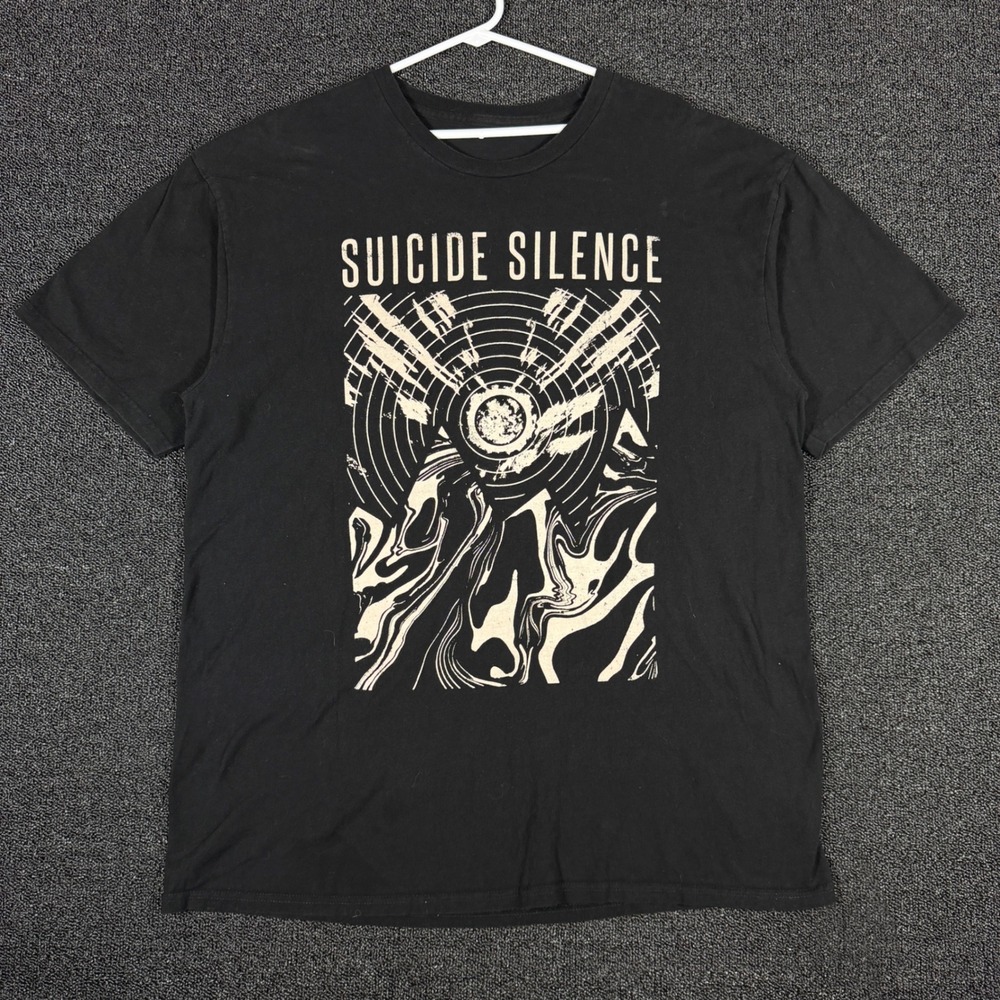 Suicide Silence Band Graphic T-Shirt Black Men's 2XL Goth Y2K Metal Metalcore